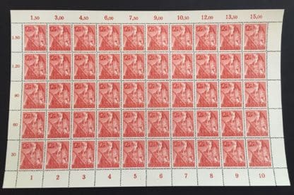 Germany  Scott # B237-B240 Mint Never Hinged Sheet