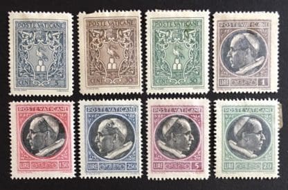 Vatican Scott # 91-98 Mint Hinge Remnant