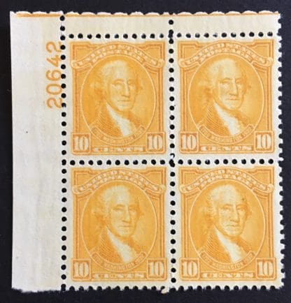 Scott # 715 Mint Never Hinged Plate Block