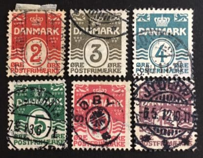 Denmark Scott # 58-63 Used