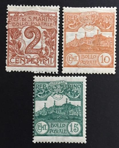 San Marino Scott # 41/46/48 Mint Hinged