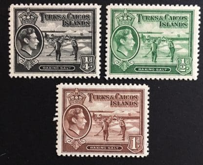 Turks & Caicos Scott #78-80 Mint Hinged