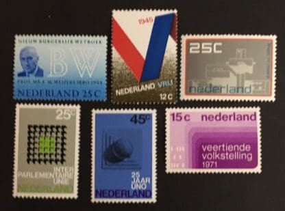 Netherlands Scott # 480-482//485-487 Mint Never Hinged