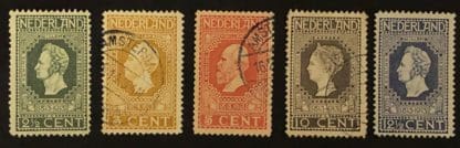 Netherlands Scott # 90-94 Used