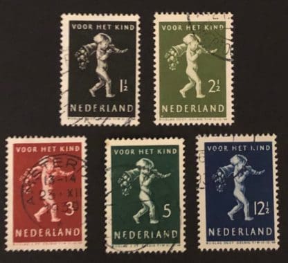 Netherlands Scott # B118-B122 Used