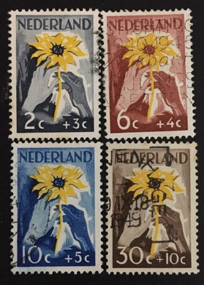 Netherlands Scott # B199-B202 Used