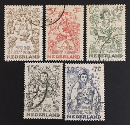 Netherlands Scott # B203-B207 Used