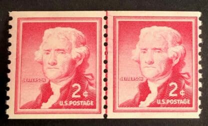 Scott # 1055b Mint Never Hinged Line Pair