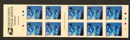 Scott #3485a Booklet Pane Mint Never Hinged