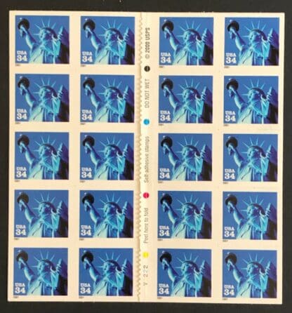 Scott #3485b Booklet Pane Mint Never Hinged