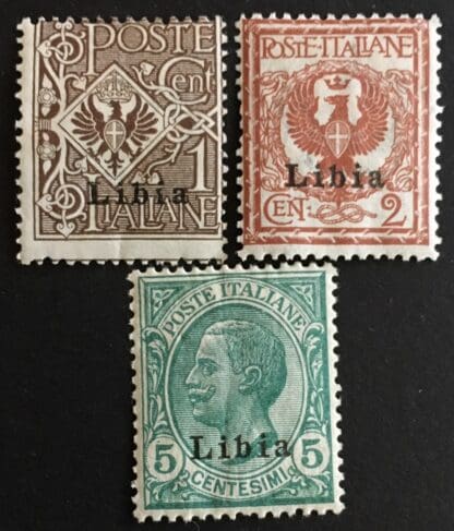 Libya Scott #1-3 Mint Hinged