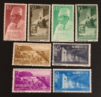 Morocco Northern Zone Scott #1-8 Mint Hinged