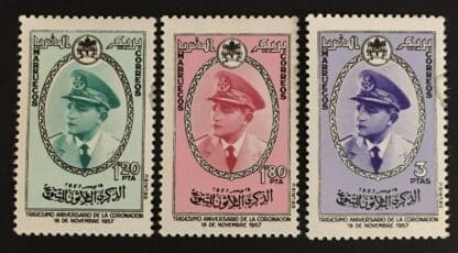 Morocco Northern Zone Scott #23-25 Mint Hinged