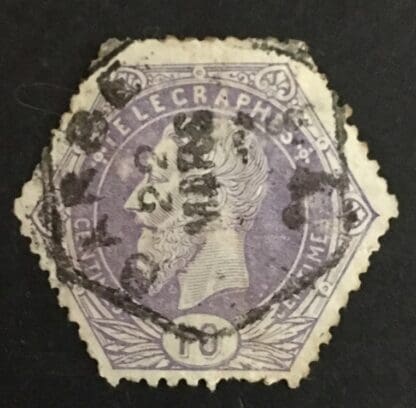 Belgium Telegraph 10 Centimes Used