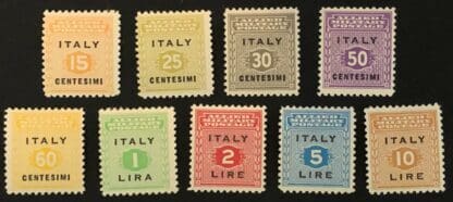 Italy Scott # 1N1-1N9 Mint Hinged