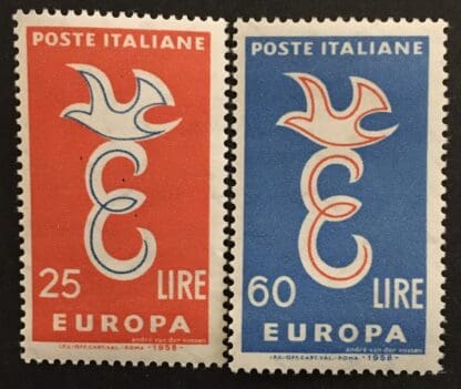 Italy Scott # 750-751 Mint Hinged