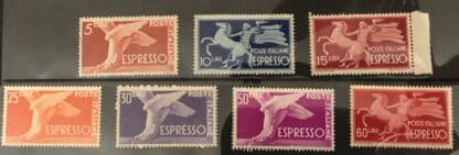 Italy Scott # E19-E25 Mint Hinged