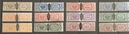 Italy Scott # Q37-Q48  Mint Hinged