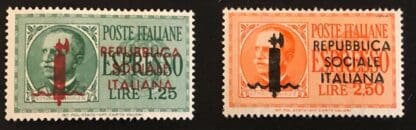 Italian Socialist Republic Scott E1-E2 Mint Hinged