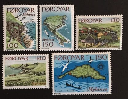 Faroe Islands Scott # 31-35 MNH