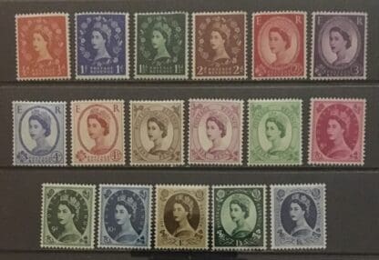 Great Britain Scott # 353-369 Mint Never Hinged