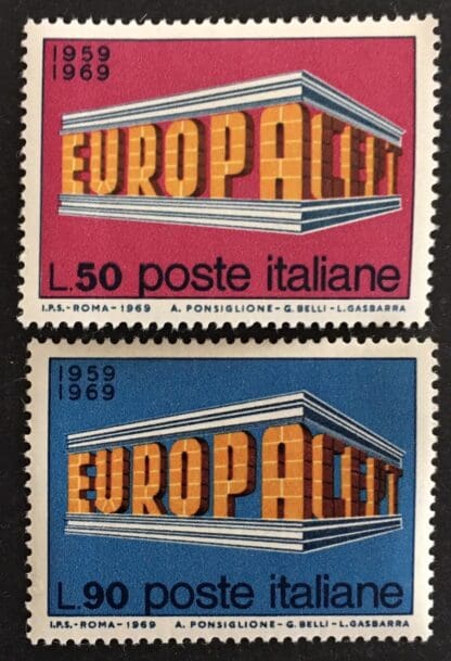 Italy Scott # 1000-1001 Mint Hinged