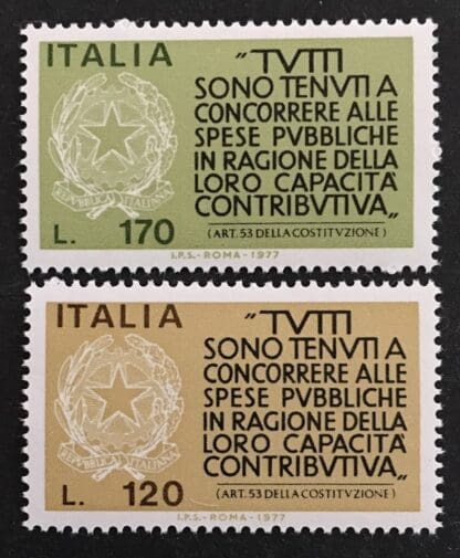 Italy Scott # 1259-1260 Mint Never Hinged