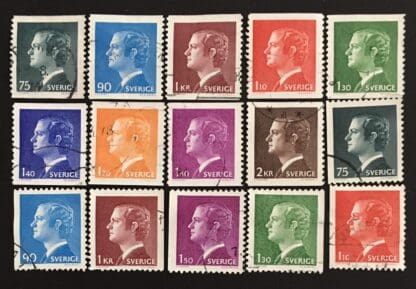 Sweden Scott # 1068-1082 Used