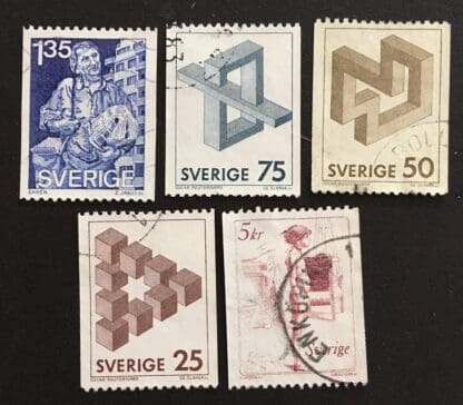 Sweden Scott # 1396-1400 Used