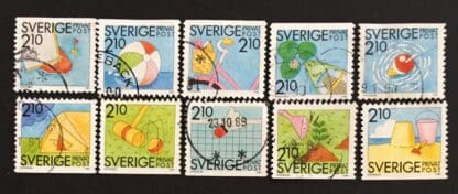 Sweden Scott # 1739-1748 Used