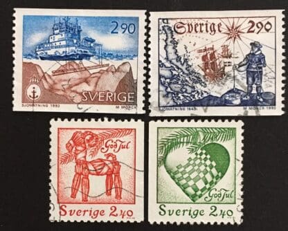 Sweden Scott # 2032-2033//2038-2039 Used