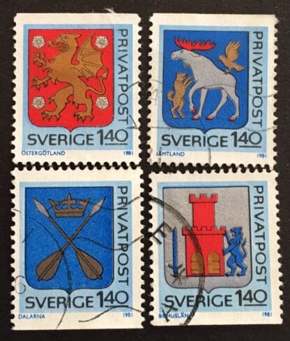 Sweden Scott # 1356-1359 Used