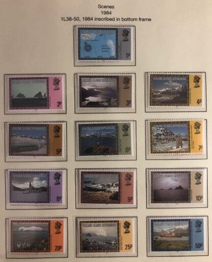 Falkland Island Dependencies Scott # 1L38-1L52 Mint Never Hinged