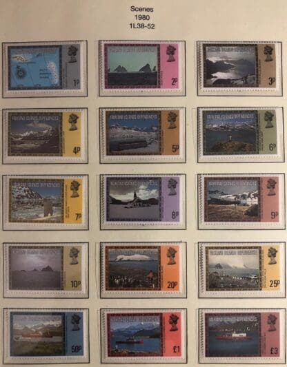 Falkland Island Dependencies Scott # 1L38-1L52 Mint Never Hinged