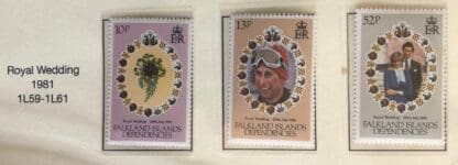 Falkland Island Dependencies Scott # 1L59-1L61 Mint Never Hinged