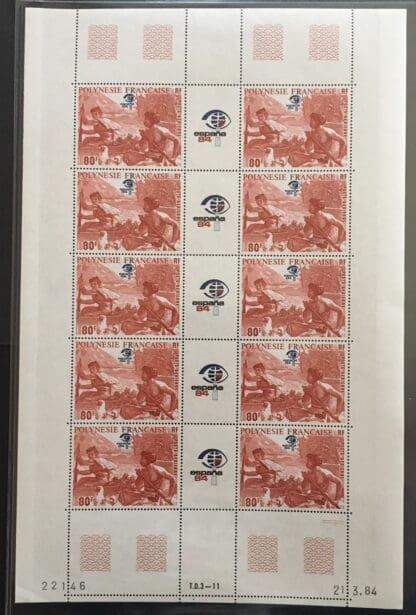 French Polynesia C206 Mint Never Hinged Sheet