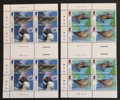 Falkland Islands Scott # 1230-1231 2018 Mint Never Hinged Gutter Plate Blocks