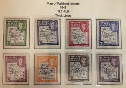 Falkland Island Dependencies Scott # 1L1-1L8 Mint Hinged