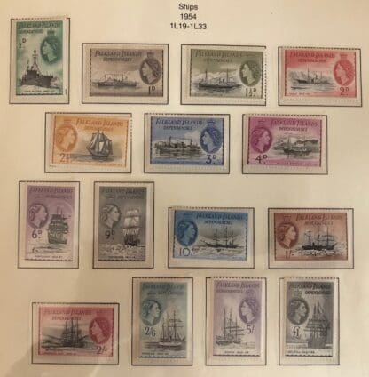 Falkland Island Dependencies Scott # 1L19-1L33 Mint Hinged