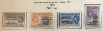 Falkland Island Dependencies Scott # 1L34-1L37 Mint Never Hinged