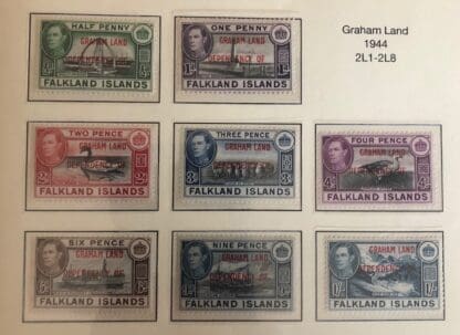 Falkland Island Dependencies Scott # 2L1-2L8 Mint Hinged