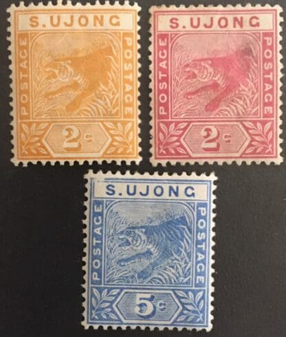 Malaya S. Ujong Scott # 31-33 Mint Never Hinged