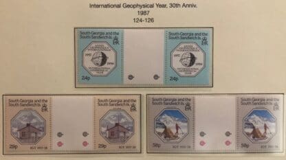 South Georgia Scott #124-126 Mint Never Hinged Gutter Pairs