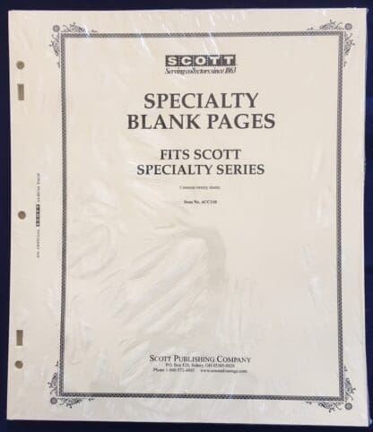 Scott Specialty Blank Pages