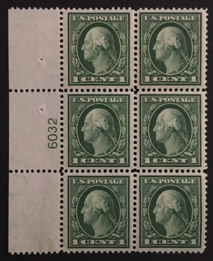 Scott # 405 Mint Never Hinged Plate Block