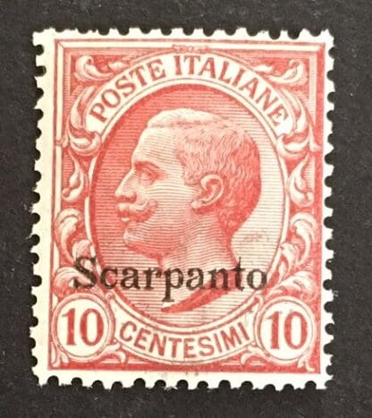 Italy Aegean Islands Scarpanto #3 Mint Hinged