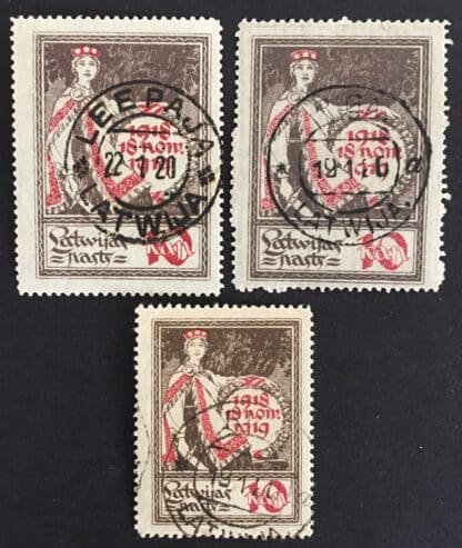 Latvia Scott # 59-61 Used