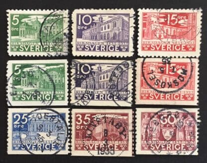 Sweden Scott #239-247 Used