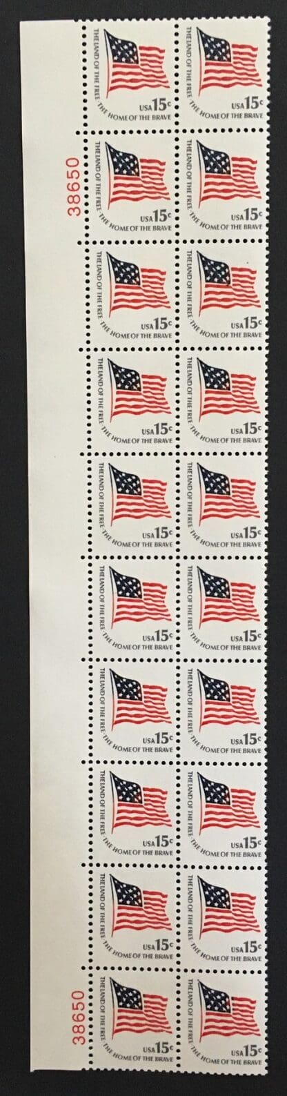 Scott # 1597 Plate Block of 20 MNH