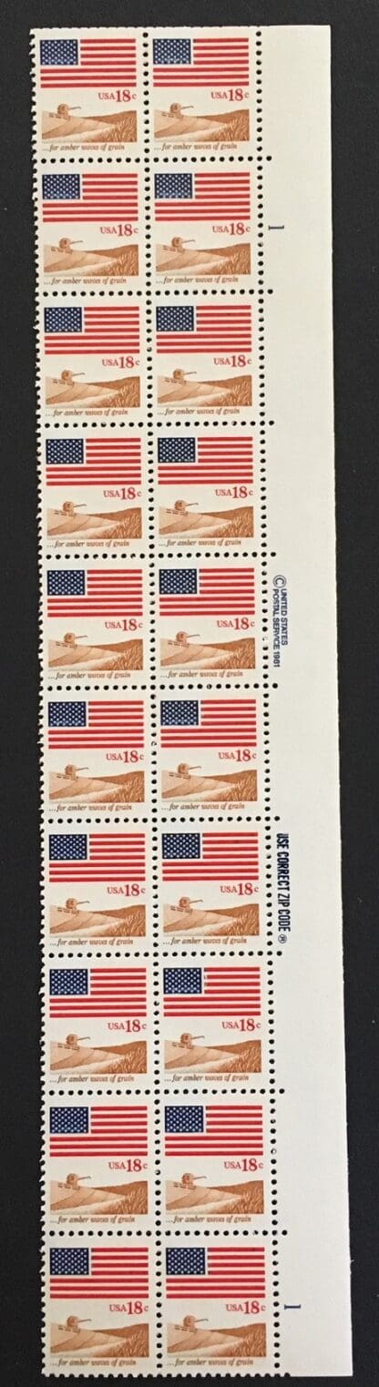 Scott # 1890 Plate Block of 20 MNH